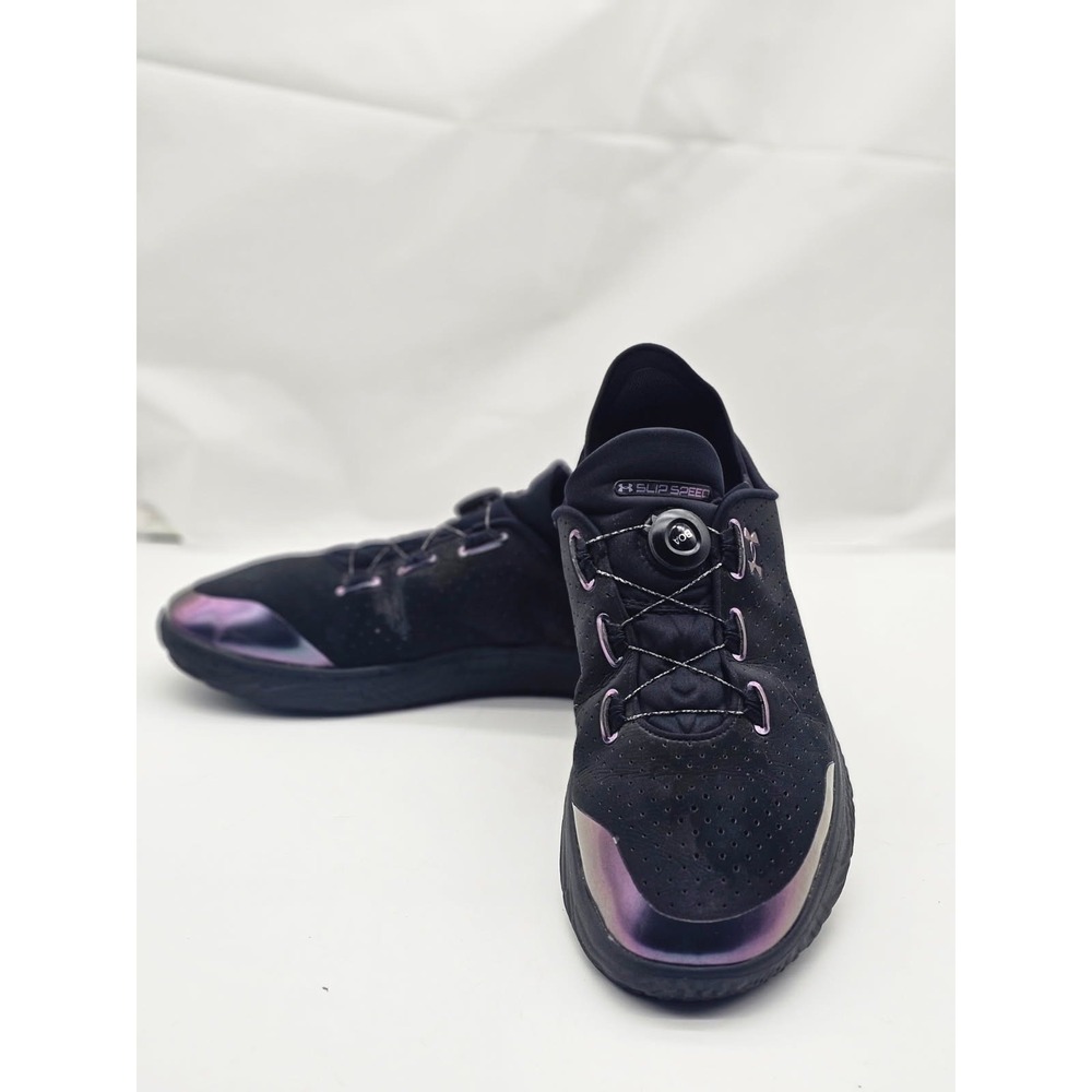 Under Amour Slip Speed Training Shoes Men's 16 Women's 17.5 Black Purple BOA